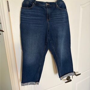 Torrid Crop Boyfriend Blue Women's Jeans SZ 20